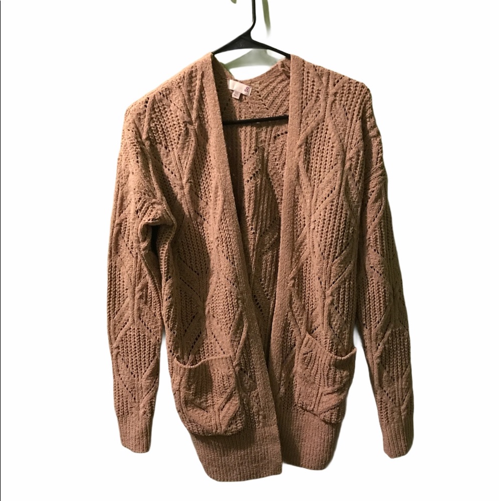Tan Knitted Cardigan